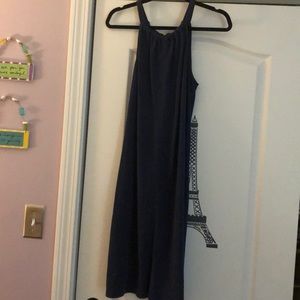 Halter top blue dress